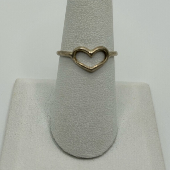 Jewelry - Sterling Silver 925 Heart & Cross Ring Size 7.5